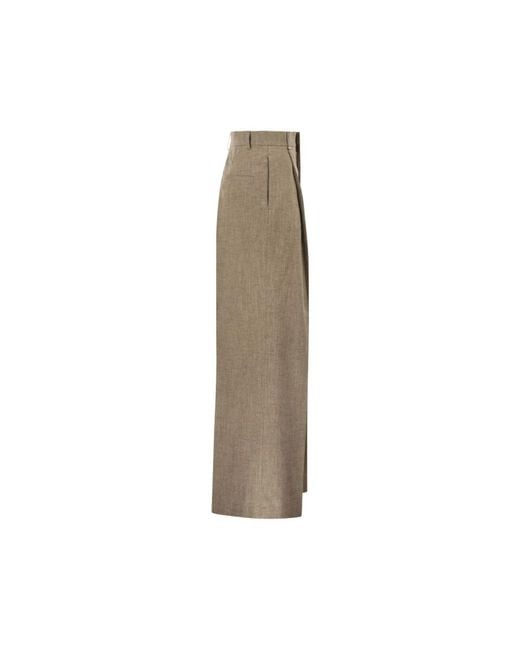 Fay Natural Wide Trousers