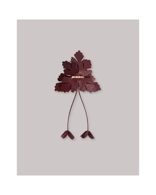 Alberta Ferretti Red Brooches