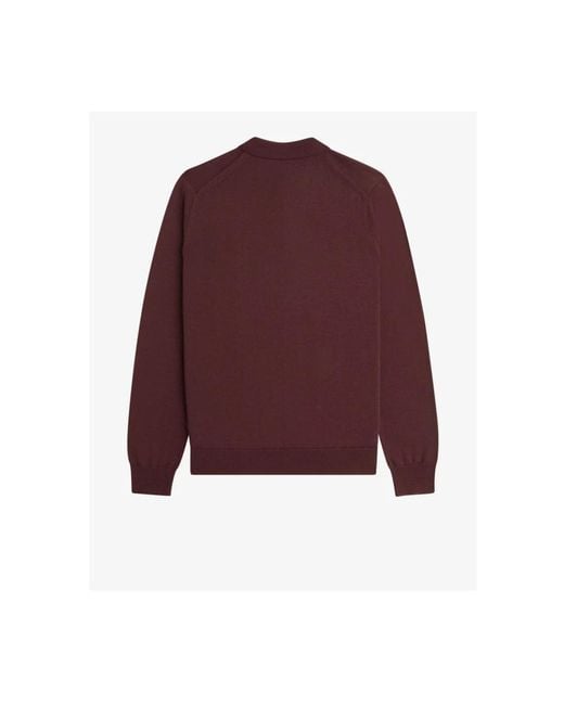 Round-Neck Knitwear Fred Perry de hombre de color Purple