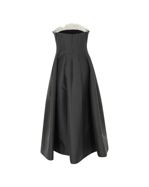 Alberta Ferretti Abito Mikado in het Black