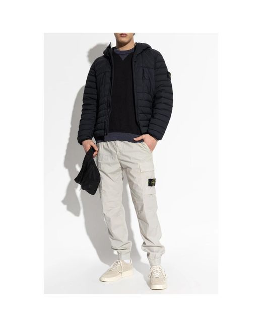 Stone Island Black Down Jackets for men