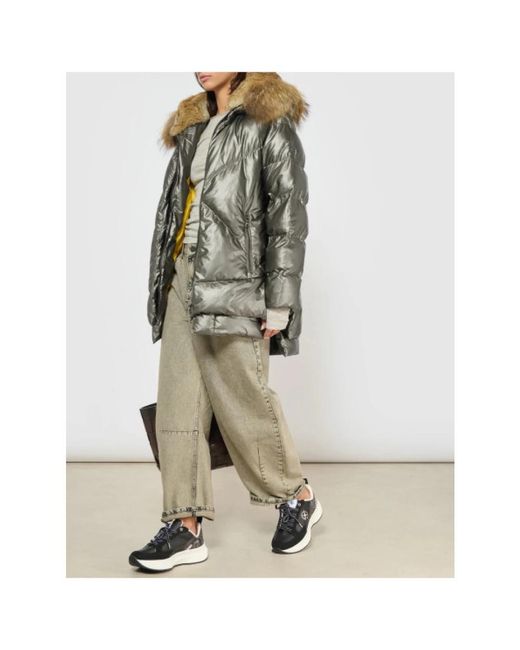 BLONDE No. 8 Jassen ,Groen ,Leer Parka Frost in het Gray