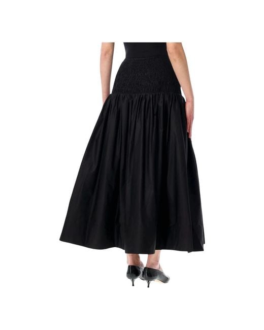 Self-Portrait Black Midi Skirts