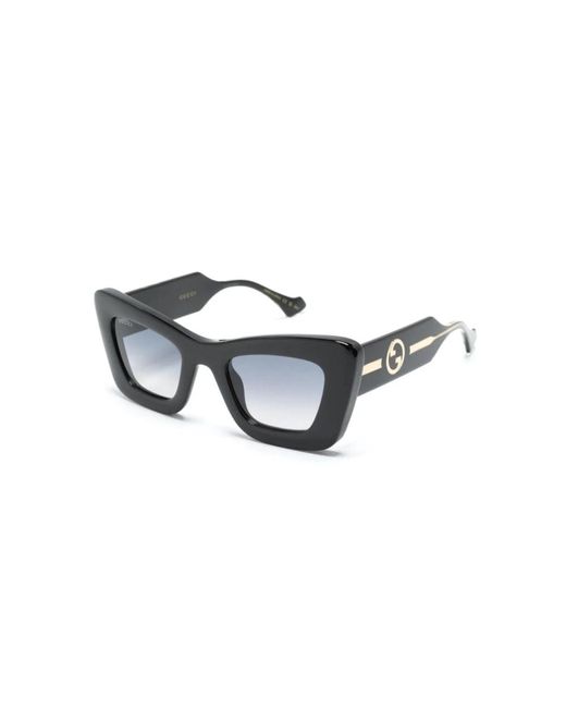 Gucci Black Schwarz/grau getönte sonnenbrille,gg1552s 001 sunglasses,stylische sonnenbrille in havana gold/brown shaded