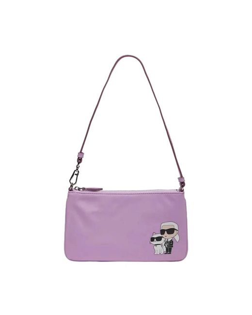 Karl Lagerfeld Purple Shoulder Bags