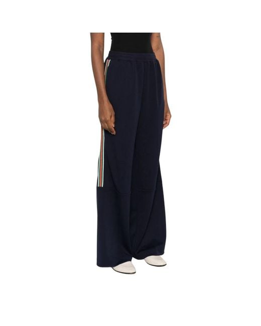 Gucci Blue Wide Trousers
