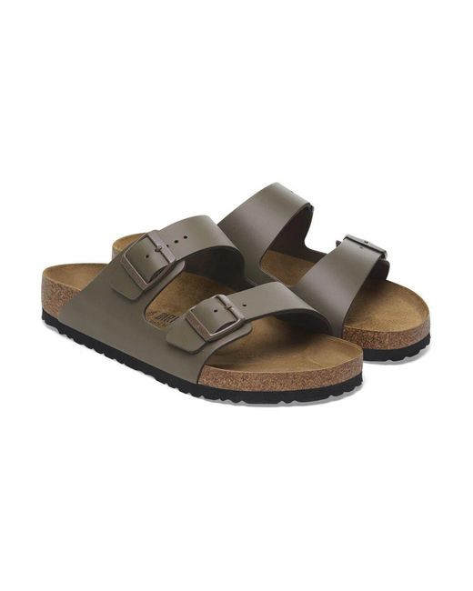 Sliders Birkenstock de hombre de color Brown