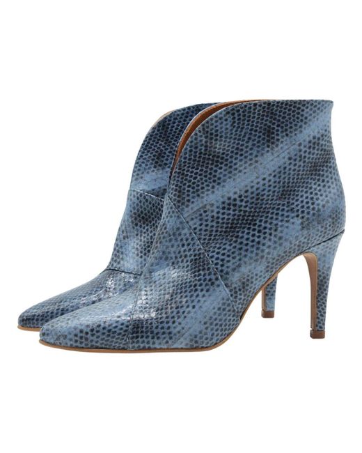 Toral Blue Heeled Boots