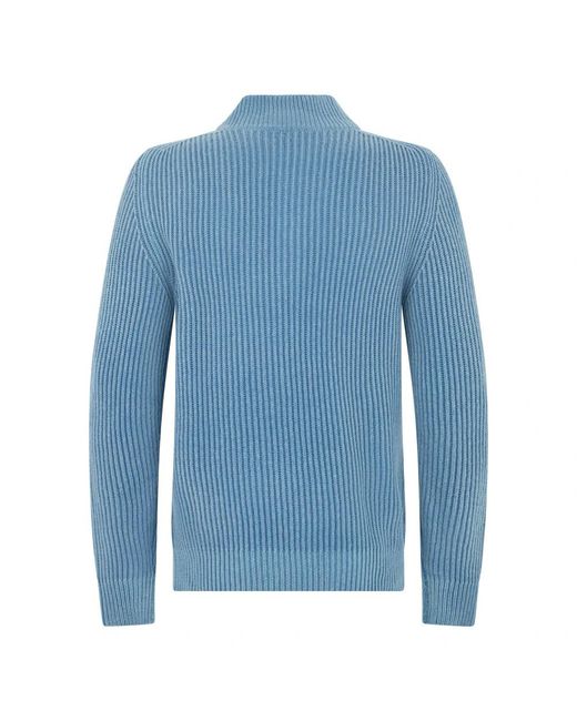 Fedeli Pullover Mit Hohem Kragen in Blue für Herren