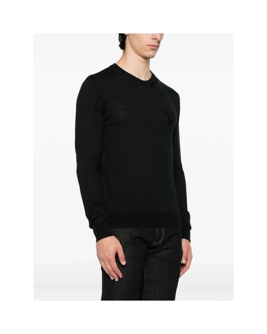 Valentino Black Round-Neck Knitwear for men