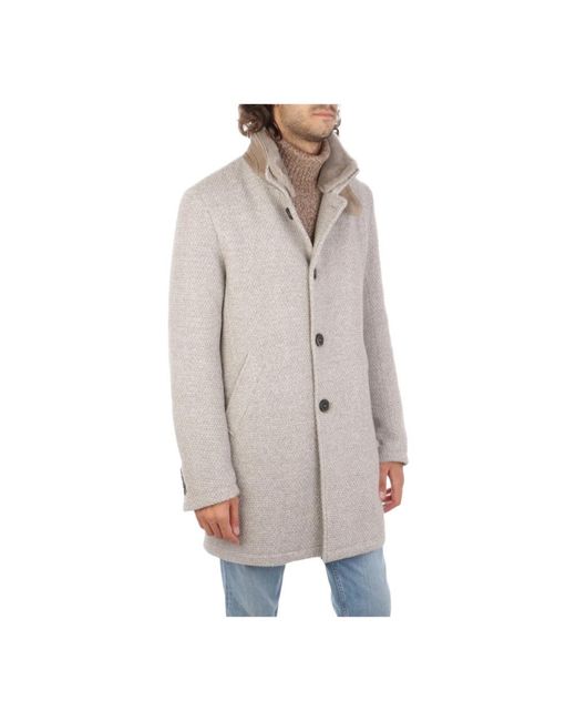 Gimo's Gray Single-Breasted Coats for men