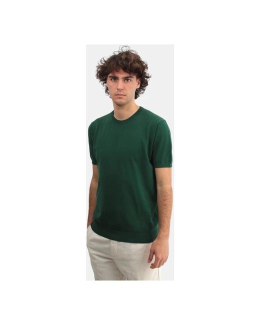 Kangra Grünes rundhals-t-shirt baumwolle kurzarm in Green für Herren