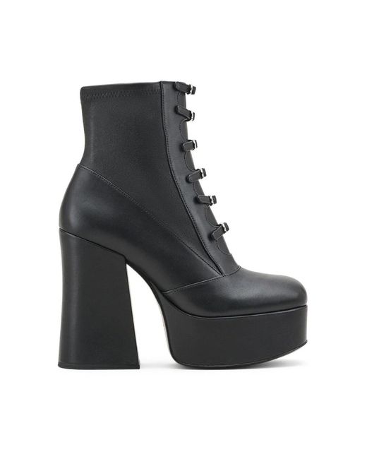 Marc Jacobs Black Schwarze leder blockabsatz schuhe