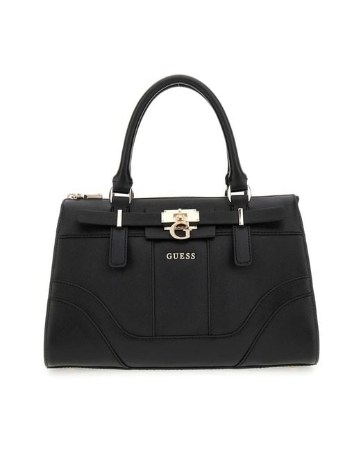 Guess Black Schwarze Latona Mini Tote Tasche