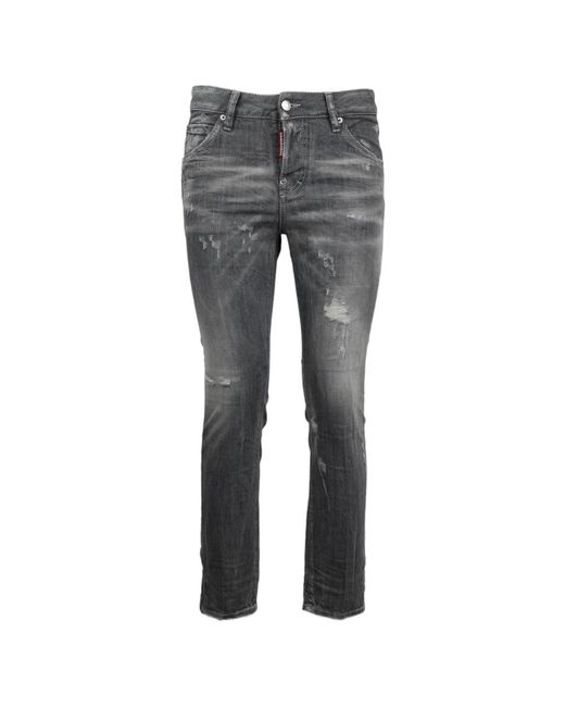 DSquared² Gray Slim-Fit Jeans