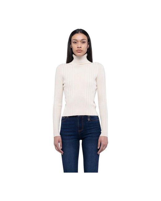 RICHMOND White Rollkragenpullover