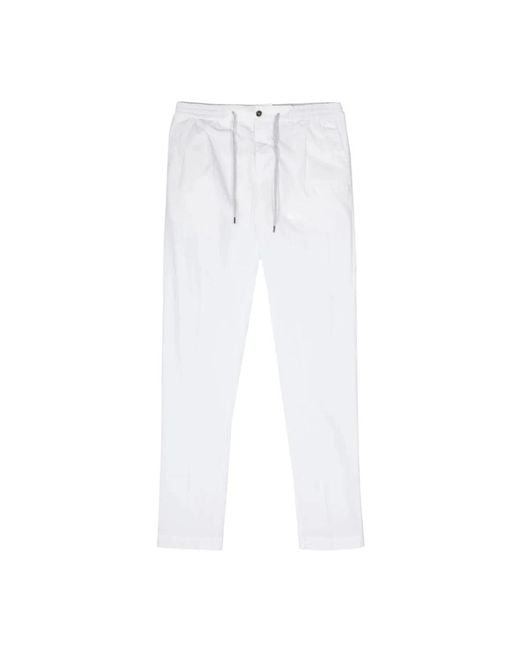 Pantaloni jogging popeline stretch bianchi di PT01 in White da Uomo