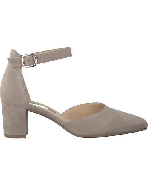 Gabor Schoenen ,Suède Suède Pump Met Enkelbandje in het Gray