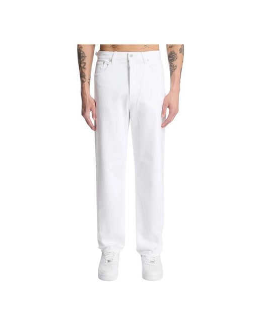 Haikure White Straight Fit Jeans for men