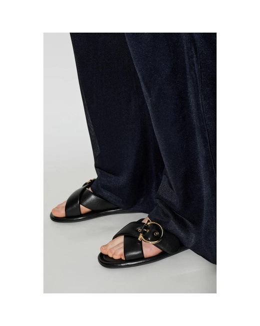 Ferragamo Black Sliders