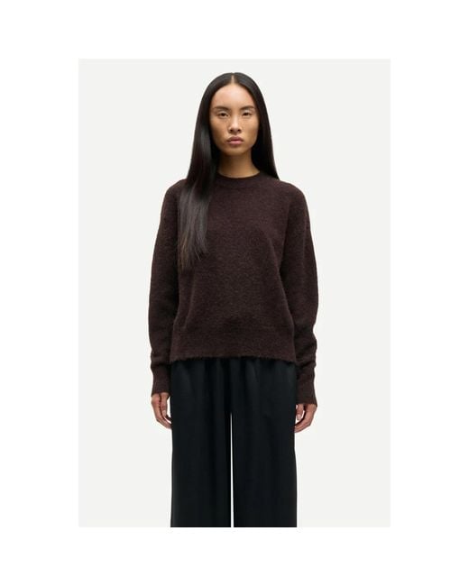 Samsøe & Samsøe Round-Neck Knitwear in het Brown