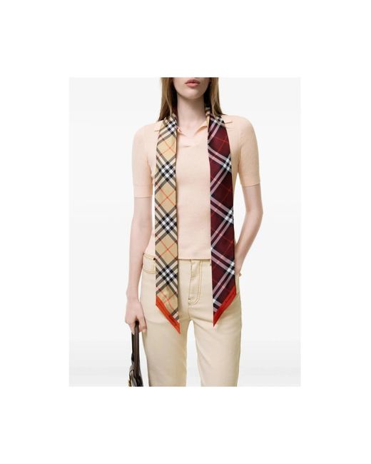 Burberry Metallic Silk Scarves