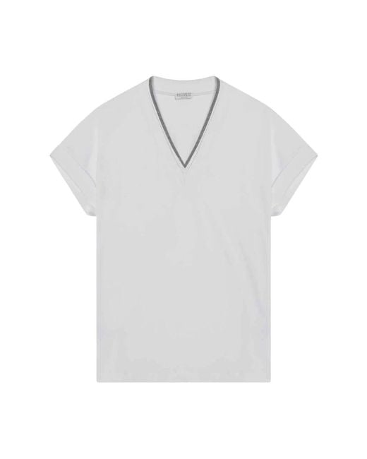 Brunello Cucinelli T-Shirts in het White