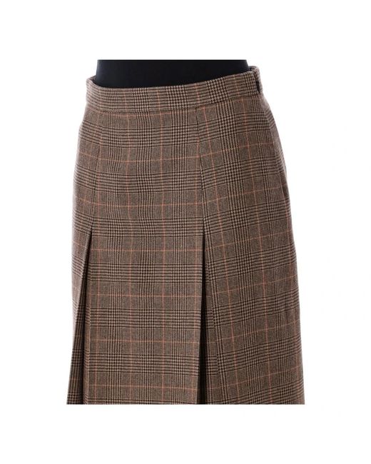 Saint Laurent Brown Midi Skirts