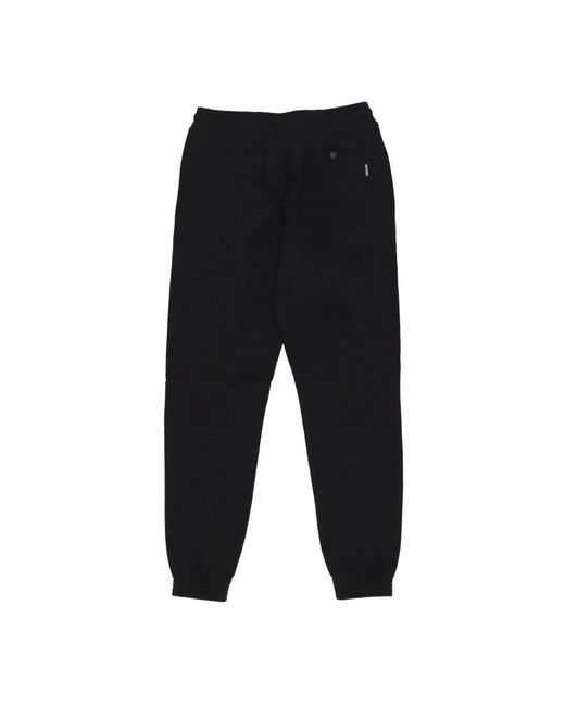 Iuter Broeken ,Zwart ,Katoen Zwarte Fleece Trainingsbroek Stijlvolle Sweatpant in het Black voor heren