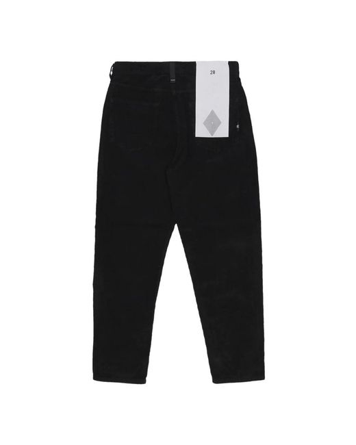 AMISH Black Straight Trousers for men