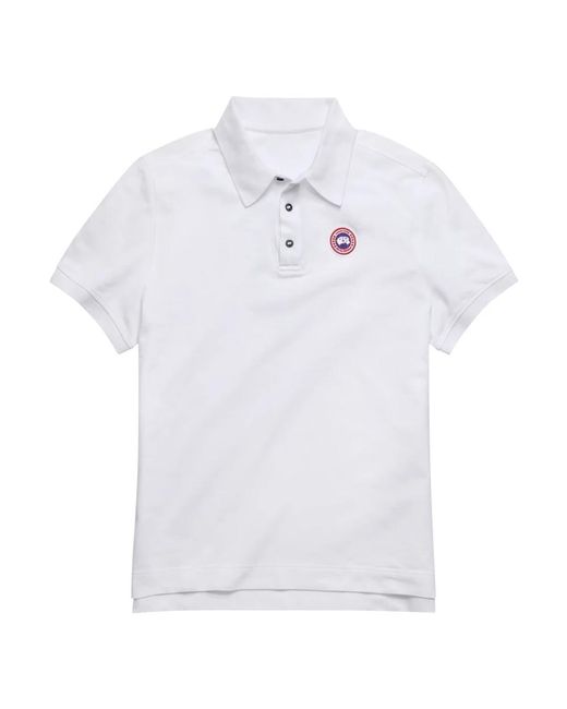 Canada Goose White Polo Shirts for men