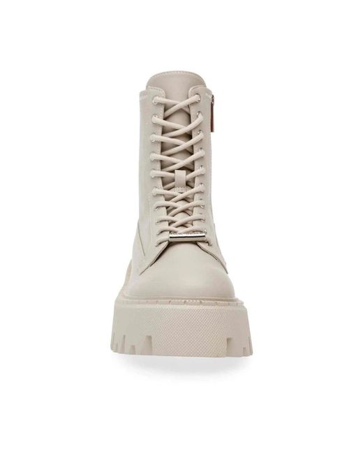 Steve Madden Gray Lace-Up Boots
