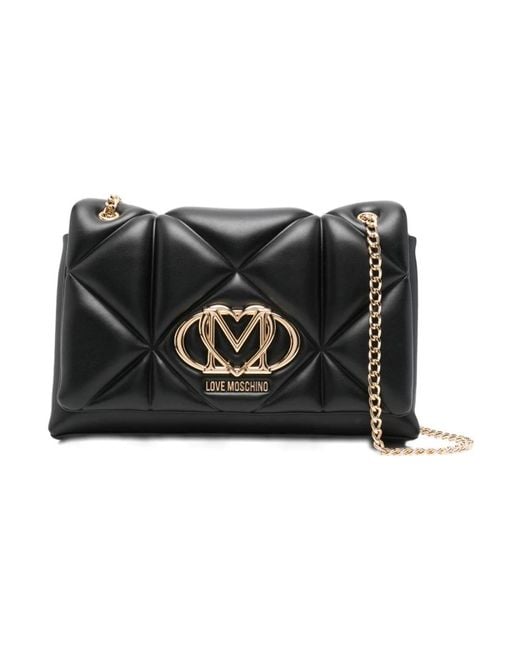 Shoulder Bags Love Moschino de color Black