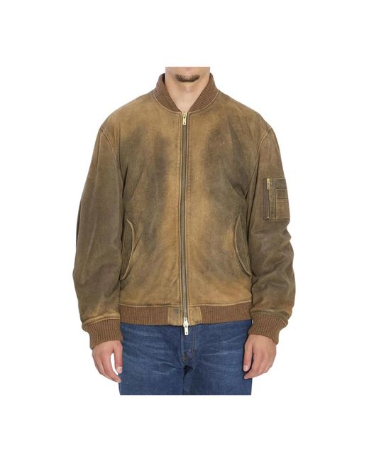 Golden Goose Deluxe Brand Brown Bomber Jackets for men