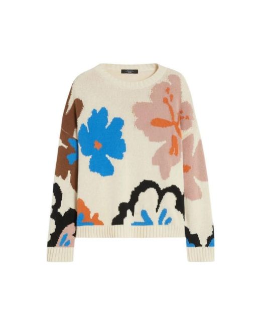 Weekend by Maxmara Blue Round-Neck Knitwear