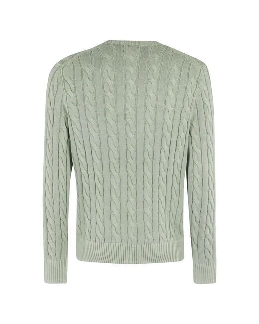 Round-Neck Knitwear Polo Ralph Lauren de hombre de color Green