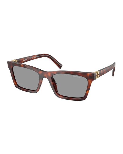 Miu Miu Metallic Stilvolle sonnenbrille in schwarz,stilvolle sonnenbrille in goldfarbe
