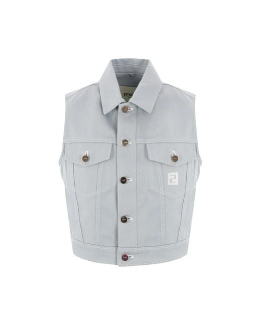 Fendi Gray Waistcoats