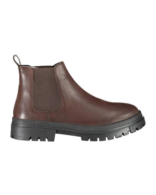 Levi's Braune stilvolle stiefelette mit seitlichem reißverschluss und logo-detail levi's in Brown für Herren