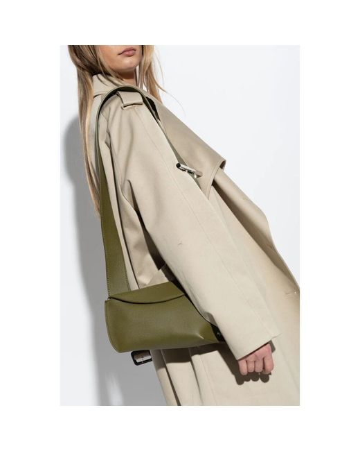 Alexander McQueen Green Schultertasche t-bar sling