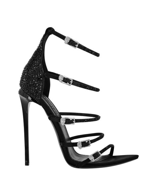 Philipp Plein Black Multi-Strap High Heels Sandalen 12