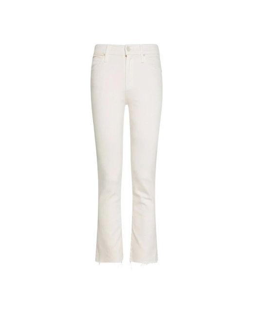 Mother White Slim-Fit Trousers