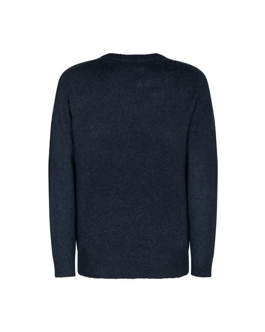 SELECTED Blue Round-Neck Knitwear for men
