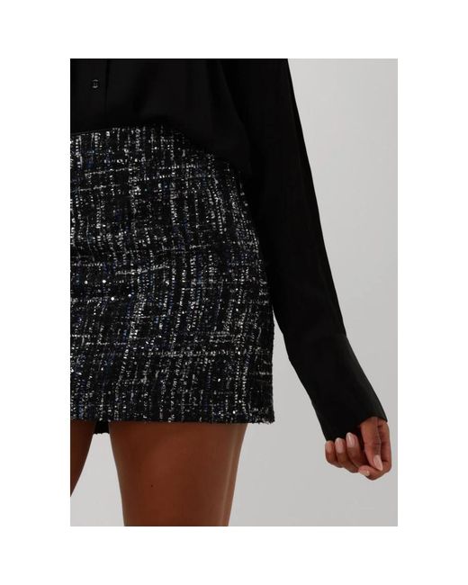 Liu Jo Black Blaues Bouclé Mini Kleid Eleganter Twist