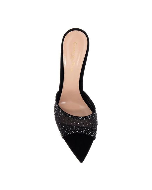 Gianvito Rossi Black Heeled Mules