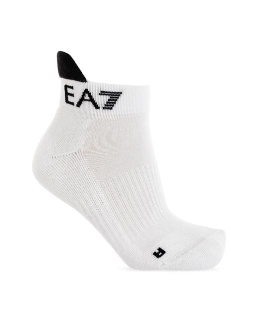 EA7 Ondergoed ,Wit ,Katoen Tennis Pro Katoenmix Enkel Sokken in het White