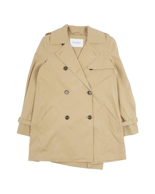 Double-Breasted Coats Max Mara en coloris Natural