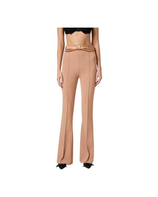 Elisabetta Franchi White Wide Trousers