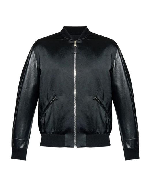 Givenchy Jassen ,Zwart ,Zwarte Mix Materiaal Jas in het Black voor heren