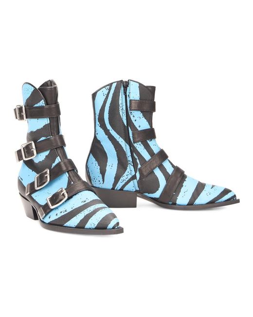 Philosophy Di Lorenzo Serafini Blue Cowboy & Biker Boots